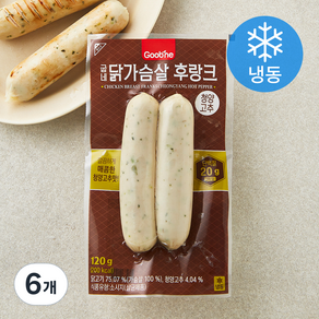 굽네 닭가슴살 후랑크 청양고추 (냉동), 120g, 6개