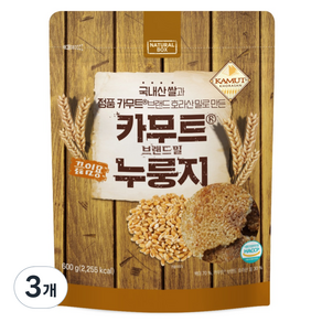 내추럴박스 카무트 브랜드 밀 끓임용 누룽지, 3개, 600g