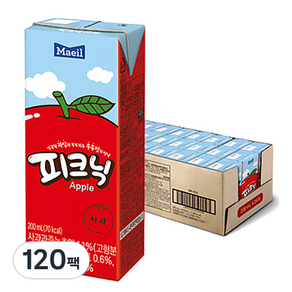 매일유업 피크닉 사과맛, 200ml, 120개