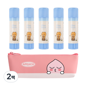 카카오프렌즈 모던스타일 미니 삼각 필통 + 데일리 글루 스틱 5p