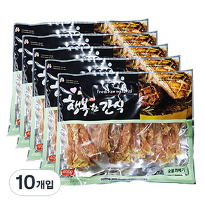 행복한간식 강아지 사사미 간식 400g, 숯불꽈베기맛, 10개