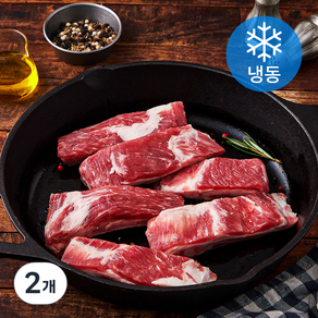 검은머리양 바베큐립 배갈비 (냉동), 500g, 2개