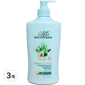 아리스 너리쉬 바디로션 아보카도 알로에베라, 550ml, 3개