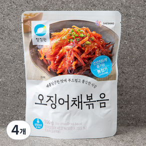 청정원 오징어채볶음, 100g, 4개