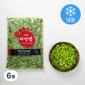 마당발 냉동 청피망 (냉동), 1kg, 6봉