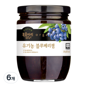 복음자리 유기농 블루베리잼, 340g, 6개