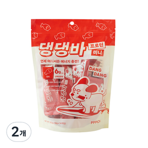 피피픽 댕댕바 프로틴 미니 단백질바 18g x 14p, 연어, 2개