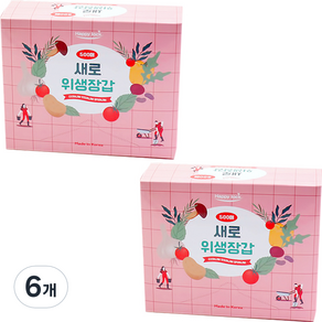 해피락 새로 실속형 위생 장갑, 500개입, 6개