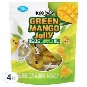 키즈웰 케오데오 그린 망고젤리, 270g, 4개