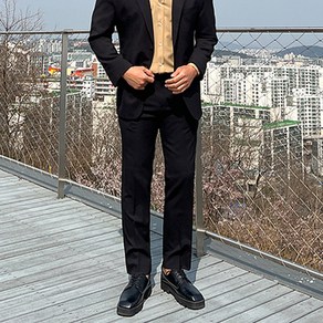 파이브라지 남성용 빅사이즈 데일리 모던 스판 슬랙스