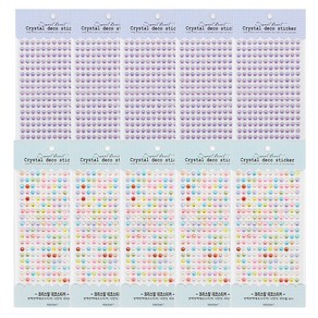 톡톡팬시 크리스탈 데코 스티커 2종 x 5p