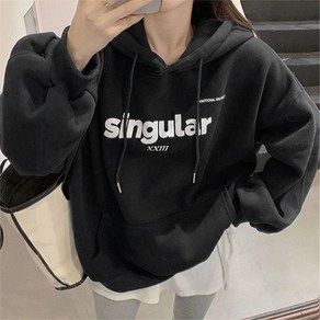 Singula 레터링 심플 데일리 임산부 후드티