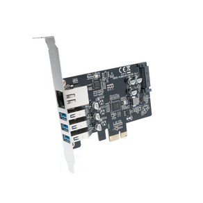 Coms PCI Expess X1 USB 3.0 3포트 허브 플러스 1000m 기가랜 네트워크 포트 확장카드 KS585, 1개