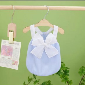 코코스튜디오 강아지 코코 왕리본 벌룬 나시, 블루, 1개