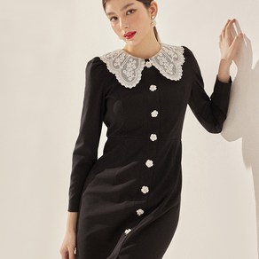 뎁 Lace Collar Midi Dress DEAMA4041M