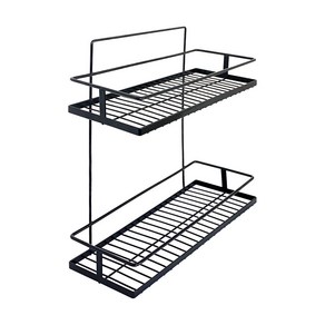 엠에스리빙 매직후크 와이어선반 와이드 2단, 블랙, 1개