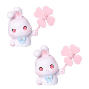 앤티스 바람개비 애니멀 차량용 인테리어 장식, 토끼, 2개
