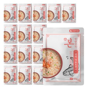 본 고양이 영양간식 죽, 15개, 50g, 혼합맛(연어/가쓰오부시)