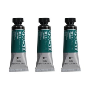 신한 전문가 과슈 물감 튜브 B Seies 64 비리디언 3개입, 15ml, 1색