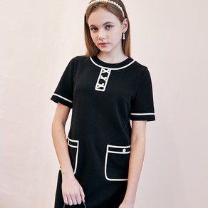 DEBB Pique Dress with Faux Pocket Detail DEAMA4034M