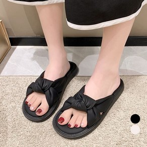 엘쏘 여성용 꼬임 매듭 디테일 캐주얼 슬리퍼
