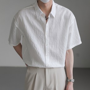 남성용 냉감 통기성 DM 심플 베이직 쿨 반팔셔츠