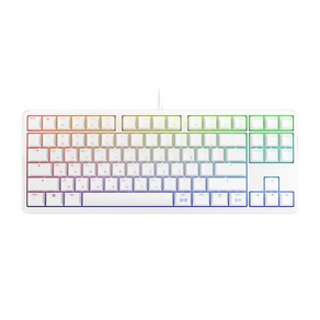 CHERRY 기계식 유선 텐키리스 키보드, 화이트, G80-3000S TKL RGB, 청축