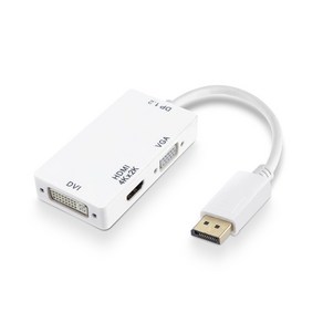 컴스 디스플레이 포트 DP to HDMI VGA DVI 모니터 변환 컨버터, FW599D, 1개