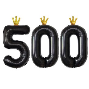 JOYPARTY 숫자 500 은박풍선 왕관 90cm