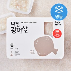 베베프레시 다짐 광어살 4개입 (냉동), 1개, 120g