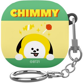 아이컬러즈 BT21 빼꼼 갤럭시버즈 2 프로 라이브 호환 슬림 케이스, 치미