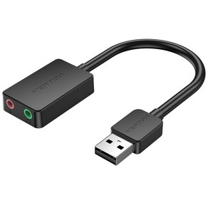 벤션 이어폰 마이크 분배기 타입 USB 사운드카드 외장형