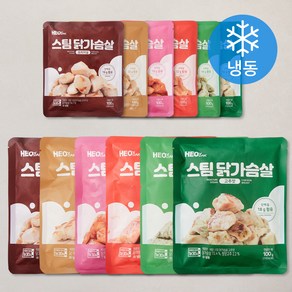 허닭 스팀 닭가슴살 100g 6종 x 2p 세트 (냉동)