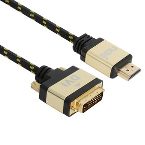 넥시 HDMI 2.0 TO DVI-D Fine Gold 메탈 듀얼 케이블 1m, 1개