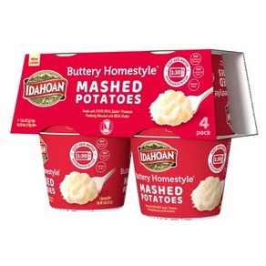 [미국 직배송]아이다혼 홈스타일 매쉬드 포테이토 컵 4개 Idahoan Buttey Micowavable Mashed Potato Cups, 42.5g