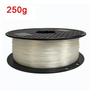 3D 프린터 필라멘트 탄성 유연한 tpu 3d 1.75mm 고무 소재 롤 플렉스 500g 250g 3d 인쇄용 레드 블랙 블루, 8b 반투명-250, 협력사