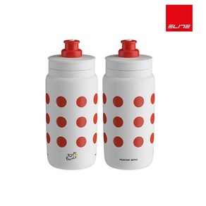 엘리트 플라이 자전거 물통 뚜르 드 프랑스 2024년 550ml, 레드 폴카 닷, 1개