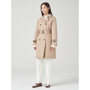 빈폴 BEANPOLE 빈폴레이디스 코튼 혼방 퀼팅 믹스 트렌치 코트 - 베이지 BF3938C07A 385428