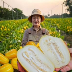 [백화점납품] 농가직송 고당도 프리미엄 친환경재배 성주꿀참외, 1박스, 성주꿀참외 가정용 2kg