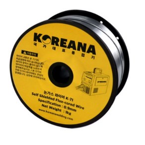 코리아나 논가스와이어 철용 0.9mm 1kg, K-71, 1개