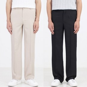 [1+1] 남자 옆밴딩 롱 세미와이드 슬랙스 빅사이즈 M~3XL (4colo)