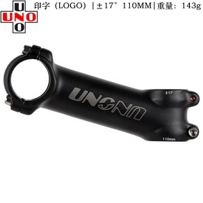 UNO 자전거 스템 MTB 도로 자전거 스템 헤드 튜브 직경 28.6mm 핸들 바 직경 31.8mm 60-130mm 자전거, 09 17 Degee 110MM, 1개