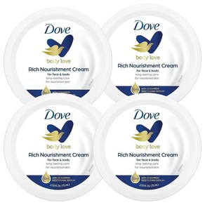 Dove 너리싱 바디 케어 페이스 핸드 및 리치 영양 크림 4팩 각 병 71.7g, 2.53 Ounce (Pack of 4), 4개, 75ml