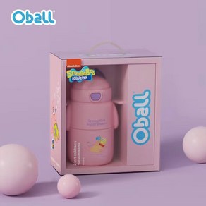 oball 스폰지밥 원터치 보온보냉 스텐 미니블러 500ml, 핑크, 1개