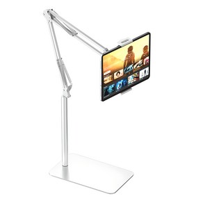 신지모루 자바라 스탠드 휴대폰 태블릿 거치대 140cm, 화이트, 1개, S600100008