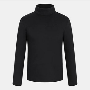 NEPA 겨울 상의 남성 베이직 목폴라 네파 Black 기모 티셔츠 블랙 검정 베이직 티 남자 데일리 등산 외출