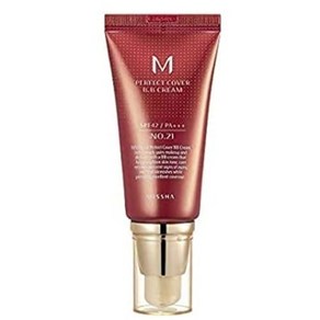 MISSHA M Perfect Cover BB Cream No.21 Light Beige for Bright Skin SPF 42 PA +++ 1.69 Fl Oz - Tinted