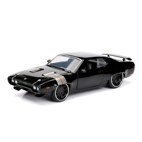 Jada Toys 분노의 질주 1:24 Dom's Plymouth GTX 다이캐스트 자동차 어린이 및 성인용 장난감 블랙 표준, Jada Toys 분노의 질주 1:24 Dom's Pl