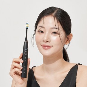 IYA 이야 음파 전동칫솔 ISB-2202 초음파 교정 치석 미백 휴대용 칫솔, 이야 음파 전동칫솔 ISB-2202 블랙, 1개