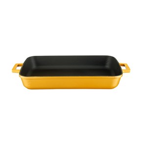 LAVA 라바 주물냄비 주물팬 26x40cm 사각 프라이팬 (색상선택), 레드, 1개